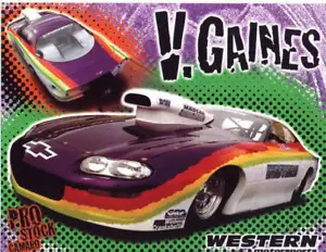 1999 V. Gaines Western Motorsport Chevy Camaro Pro Stock NHRA Postkarte - Bild 1 von 1