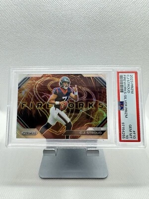 2023 Panini Prizm - Fireworks Silver Prizm #F-10 C.J. Stroud (RC) PSA 10! - Image 1 of 2