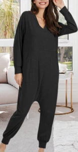 NEW DEEP SELF Women's Baggy Long Sleeve Loose Comfy Jumpsuit Size XL - Picture 1 of 1