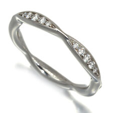 Auth CHANEL Ring Camellia Diamond Full Eternity Pinky EU44 950 Platinum