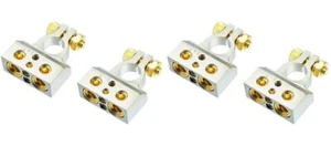 2 Absolute BTC300PN 0/2/4/6/8 Positive Negative Power Battery Terminal Chrome - Picture 1 of 8