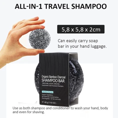 Gray Hair Reverse Bar, Natural Organic Bamboo Charcoal Hair Darkening - Image 1 of 4