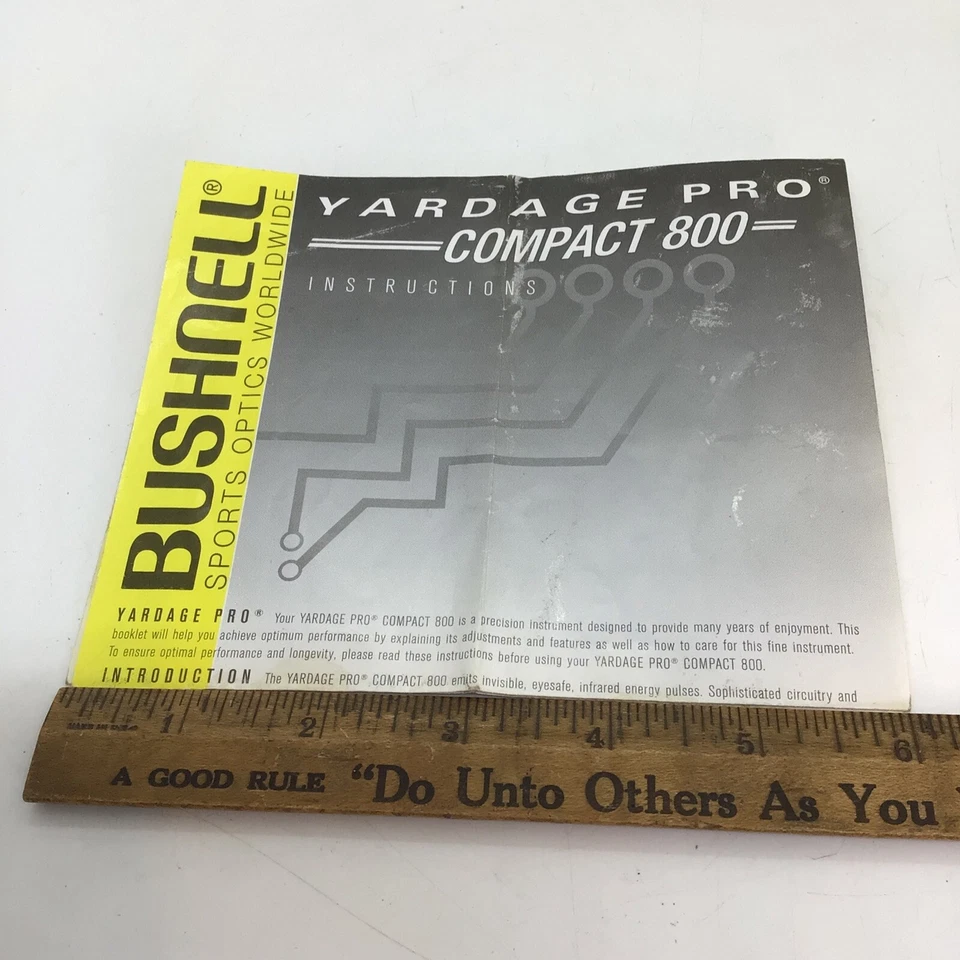 Telémetro láser prisma techo compacto Bushnell Yardage Pro 800 instrucciones Foto 1 de 3