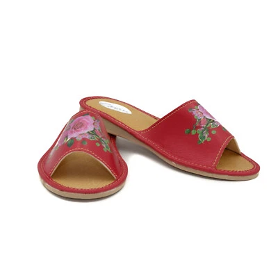 CLOGERS Hausschuhe für Damen Herren, Blumen Leder 100% Filzpantoffeln Latschen 35-42