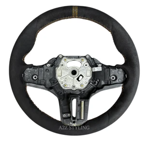 BMW M SPORT CS G20 G21 G22 G23 G26 F40 CUSTOM MADE ALCANTARA STEERING WHEEL - Picture 1 of 8