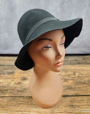 VTG 70s Lord & Taylor Italy Made Black 100% Wool Hat Retro Rockabilly Derby OS - Image 1 of 4
