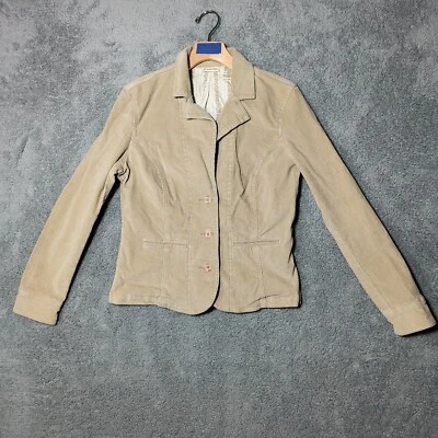 St Johns Bay Corduroy 3 Button Blazer Stretch Jacket Tan Women's Petite M Y2K - Image 1 of 4