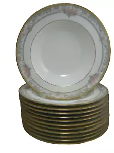 6er SET NORITAKE BARRYMORE UMRANDET BONE CHINA SUPPENSCHALEN TOP ZUSTAND - Bild 1 von 4