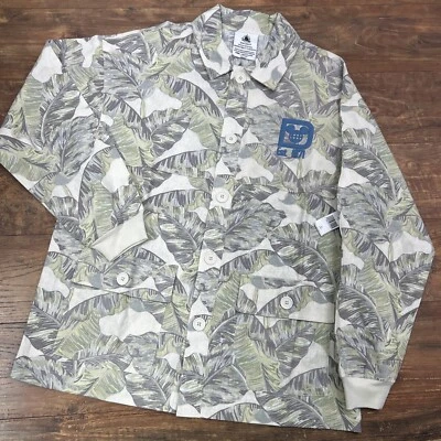 Disney World Spirit JerseyTropical Hawaiian Leaves Button Down Men M L/S New - Image 1 of 4