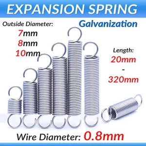 Open Tension spring Expansion Springs Extension Tension Spring Wire Dia 0.8mm - Picture 1 of 8