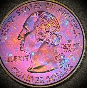 ☑️2005 S Washington West Virginia Quarter Beauty Gold Tone - Picture 1 of 2