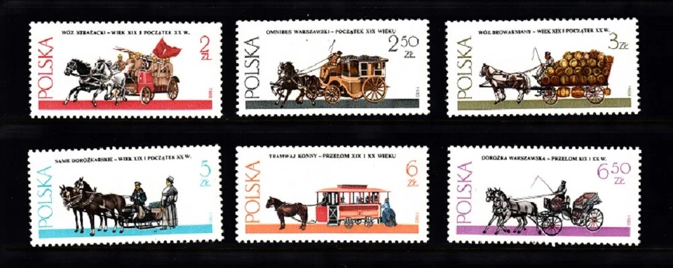 波兰 - 波尔斯卡 SC# 2425-2430 马车 - 全新无标签 — 第 1/1 张图片