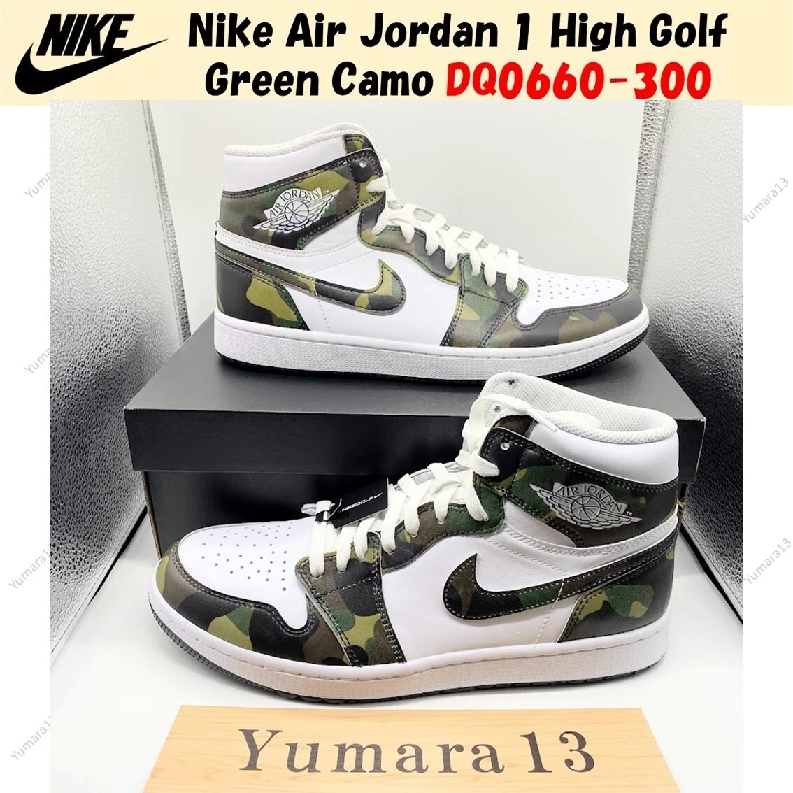 シューズ(男性用) Nike Air Jordan 1 High Golf Camo 26 Preços baixos em Jordan 1 Golf High Camo | eBay