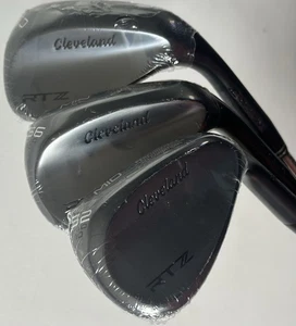 Cleveland RTZ Black Satin Wedge Set 52-10, 56-10, 60-10 Steel DG Spinner RH NEW! - Picture 1 of 6