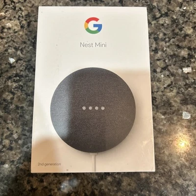 Google Nest Mini (2nd Generation) Smart Speaker - Charcoal - Brand New - Image 1 of 4