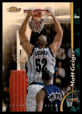 1998-99 Topps Finest Refractor W/ Film Matt Geiger Hornets #97 A1 - Image 1 of 2