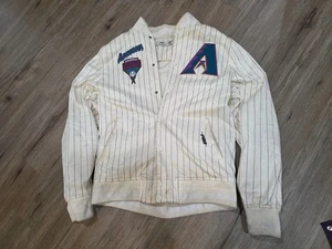 Chaqueta de satén a rayas Arizona Diamondbacks Pro estándar para hombre parche XXL - Imagen 1 de 8