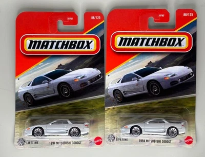 Lote de 2 Matchbox Mainline 1994 MITSUBISHI 3000GT #88/125 2025 blanco Foto 1 de 4