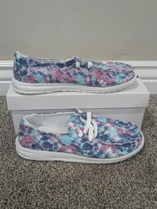 Size 7.5 Women's Gypsy Jazz Joan Blue/Multicolor Fashion Casual Boat Shoes - Picture 1 of 8