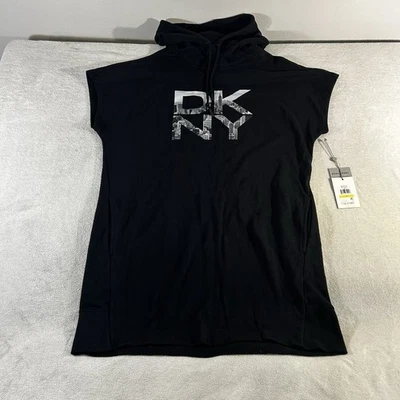 DKNY женщин Activewear Sport город горизонт графический толстовка с капюшоном без рукавов размер Med Y2K - Изображение 1 из 4