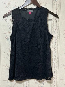 Vince Camuto Women’s Sleeveless Lace Blouse Lined Black Size S - Picture 1 of 5