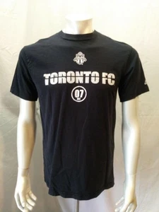 Toronto FC Adidas MLS Soccer Tee Men's Medium Black Crew Neck Graphic T Shirt - Picture 1 of 7