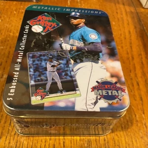 5 tarjetas de béisbol Ken Griffey Jr. Metallic Impressions en relieve, selladas (B32) - Imagen 1 de 5