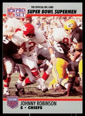 Johnny Robinson, 1990-91 Pro Set Super Bowl XXV Silver, #111, Kansas City, - Image 1 of 2