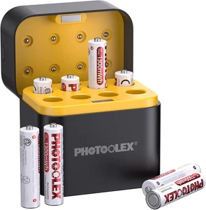 Batterie AAA Ricaricabili Litio 8 Pezzi Con Caricabatterie, 1300Mwh Pile Ricaric - Foto 1 di 14