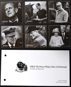 Jersey Stamp: "HRH Prince Philip - A Life of Service" Presentation Pack MNH 2021 - Picture 1 of 5
