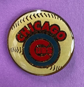 Vintage Chicago Cubs Pinback Button Pin MLB 70s Baseball Nostalgia - Picture 1 of 2