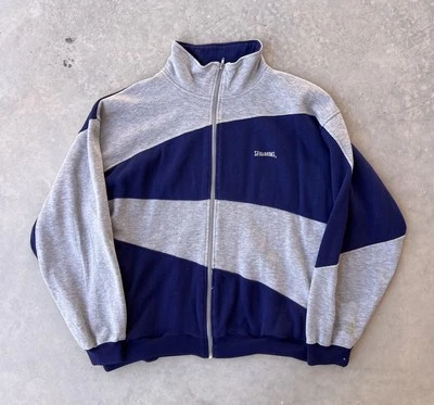 Chaqueta Spalding de Colección Talla Grande Color Bloque Traje de Pista Top Cremallera Completa Atlética Foto 1 de 4