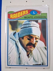 1977 Topps Mexicano #77 Monte Johnson Novato RC Raiders ¡Excelente! Sin manchas nst - Imagen 1 de 2