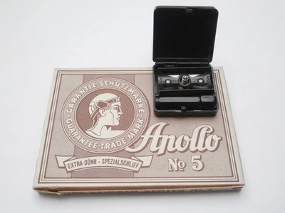 Rasoio APOLLO Solingen rasoio bachelite antico da viaggio + 100 LAME - Immagine 1 di 4