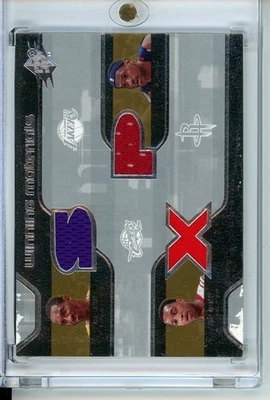2007 UPPER DECK SPX #WMT-BMJ KOBE BRYANT LeBRON JAMES TRACY MCGRADY GAME USED PA - Image 1 of 2