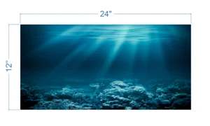 Underwater Ocean 3 - "Not Peel and Stick" Aquarium Background AQB0037 - Picture 1 of 10