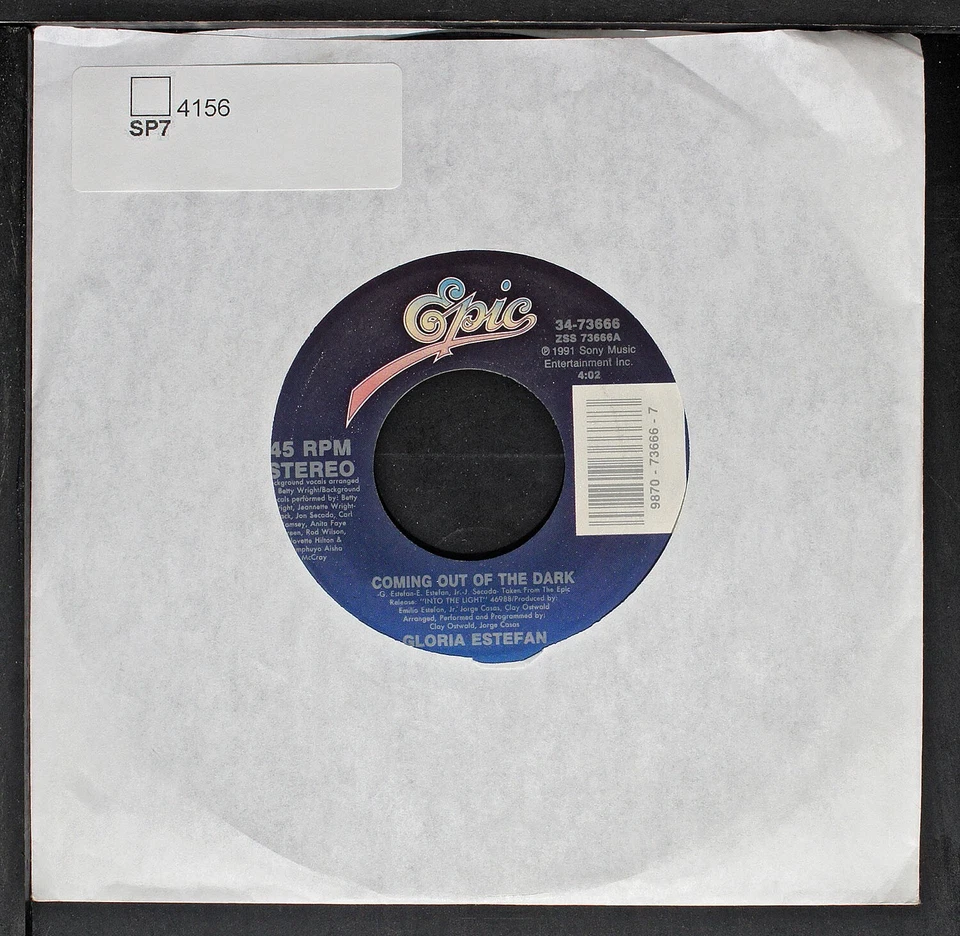 Gloria Estefan - Coming Out Of The Dark - 7" single 45rpm record - Image 1 of 3