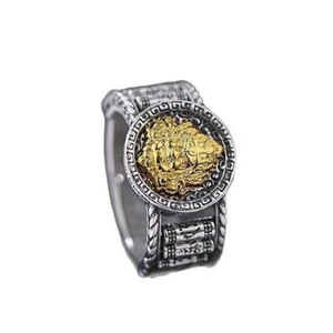 Anillo Jambhala Plata Tibetana Mantra Giratorio Ajustable Joyería Budista - Imagen 1 de 9