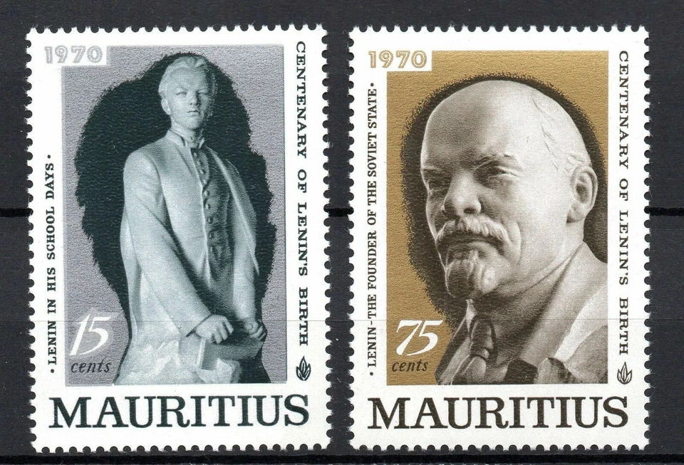 MAURICIO 1970 SG417-18 QEII NACIMIENTO CENTENARIO DE LENIN - MNH Foto 1 de 1