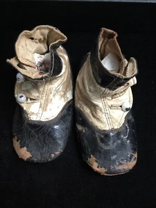 1800'S VICTORIAN BABY BOOTS SHOES LEATHER EARLY KIDS CHILD - Picture 1 of 8