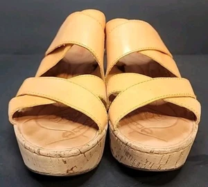 Born Platform Wedge Sandals Fawn Colored Size 7 - Picture 1 of 13