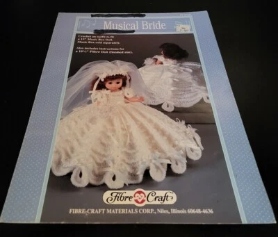 CS16 FIBRE CRAFT 1990, MUSICAL BRIDE DOLL DRESS PATTERN - Image 1 of 2