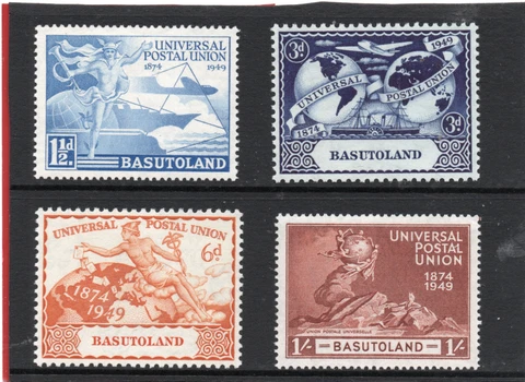 Basutoland GV1 1949 Universal Postal Union set sg 38-41 HH.Mint Cover