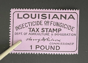 Louisiana State Rev 1 libbra Insetticida o Fungicida #IF3 - #IF3a Nero/Lt. Viola - Foto 1 di 3