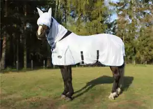 Horse Fly Rug All In One Belly And Tail Flap Elastic Neck All Sizes FREE MASK - Picture 1 of 5