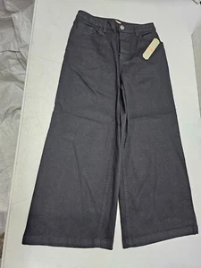 Jeans neri nuovi con etichette GB Juniors taglia 5 (26x23) pantaloni svasati gamba larga* - Foto 1 di 7