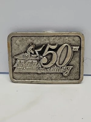 Hebilla de cinturón de peltre y esmalte 1983 de colección NMLRA 1933-1985 50th Siskiyou Buckle Co. S Foto 1 de 2