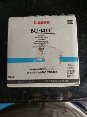 CANON 7575A001 BCI-1411C CARTUCCIA ORIGINALE CIANO W7200/W8200/W8400 [A BOX] - Immagine 1 di 2