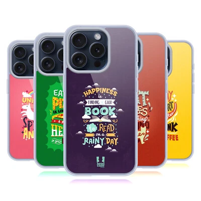 FUNDA HEAD CASE DESIGNS ILUSTRACIÓN TIPOGRAFÍA GEL SUAVE PARA TELÉFONOS APPLE iPHONE Foto 1 de 4