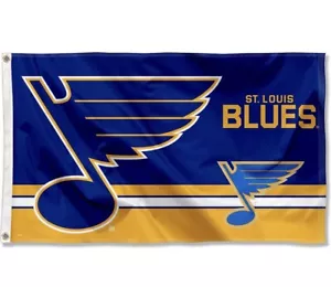 ST LOUIS BLUES-3’x5’ Deluxe Outdoor Flag-NHL-Blue-SHIPS FAST! - Picture 1 of 4